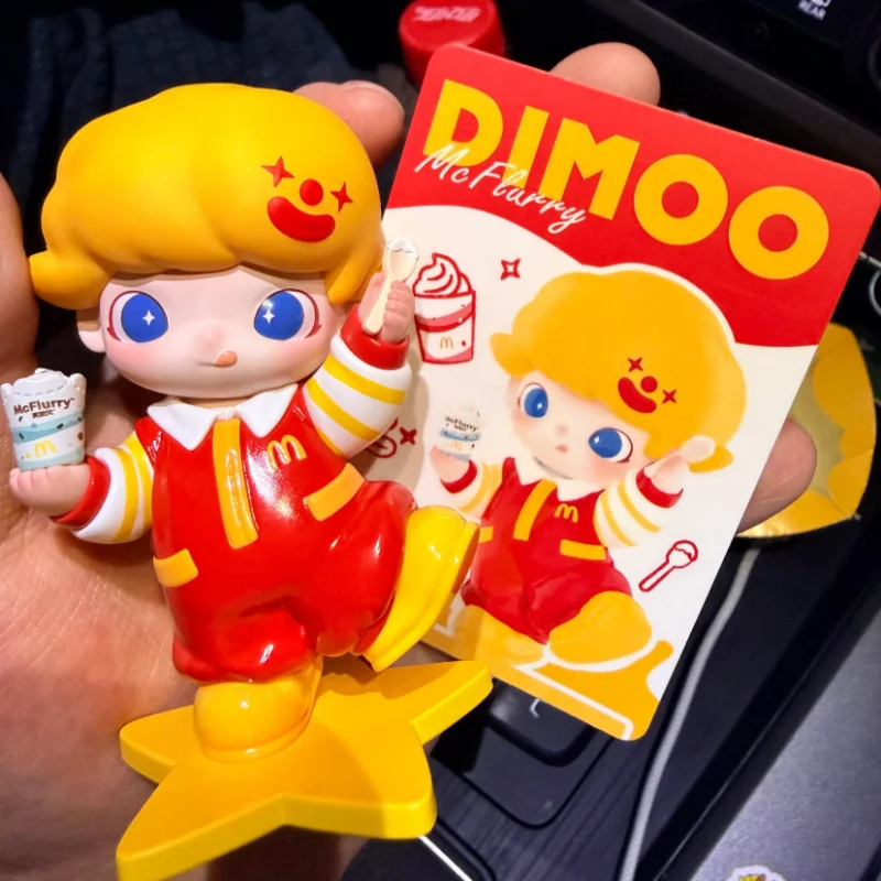 Genuine POP MART Anime Figure Co-branded Dimoo & McDonald's McCafe