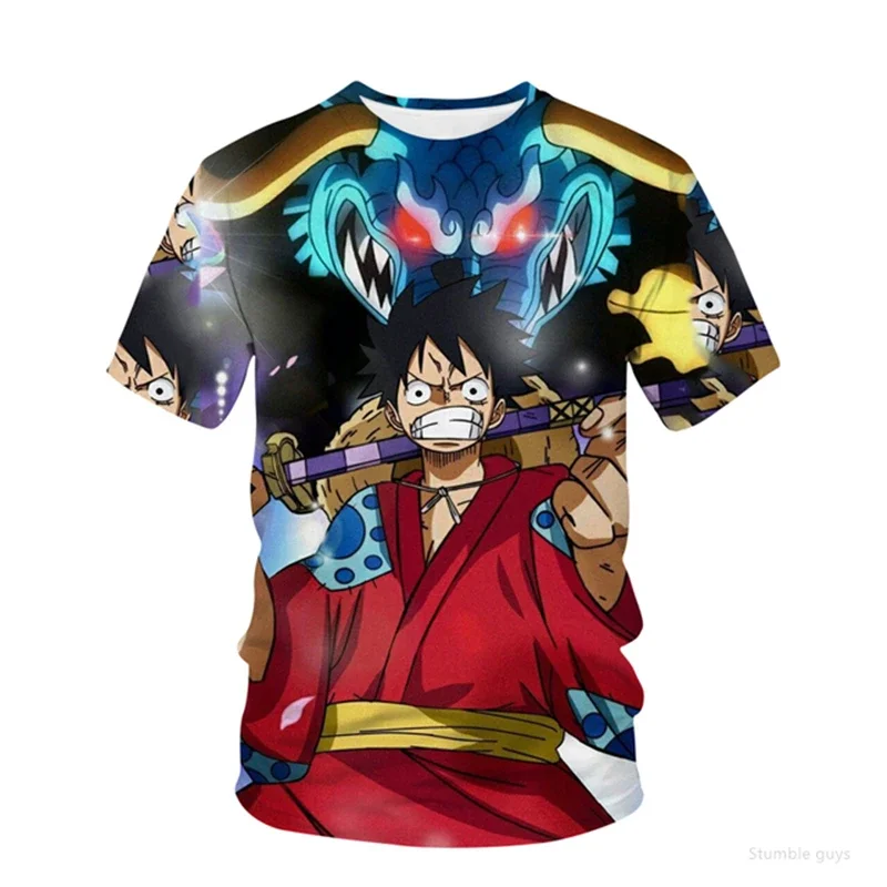 Herren One Piece Anime T-Shirt Katakuri Classic Print Jungenkleidung Mädchen Kurzarm Herren Jersey Lässig Leichtgewichtig