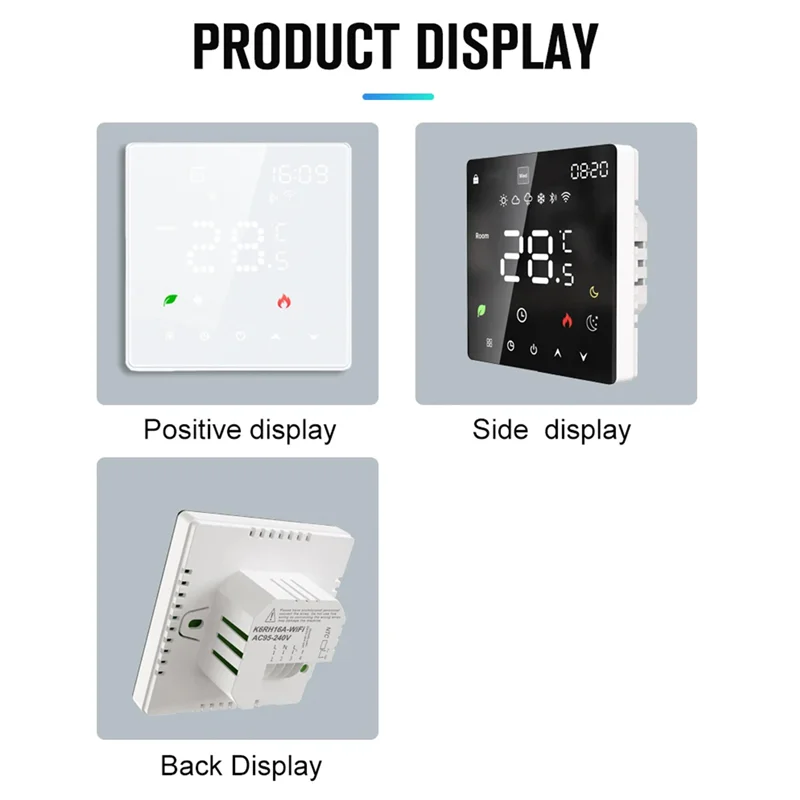 ABGN Tuya Wifi Smart Thermostat Electric Floor Heating TRV Water Gas Boiler Temperature Voice Remote Controller 16A Durable