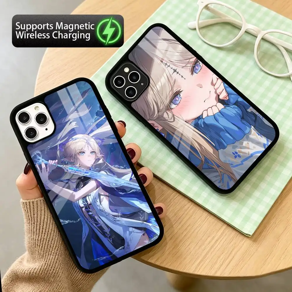 

C-Cartethyia Wuthering Waves Phone Case For iPhone17,16,15,14,13,12,11 Plus,Pro Supports Magnetic Wireless Charging