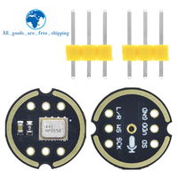 TZT 1/5pcs Omnidirectional Microphone Module I2S Interface INMP441 MEMS High Precision Low Power Ultra small volume for ESP32