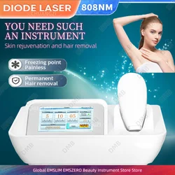 Portable 808nm Diode Laser Freezing Point Painless Permanent Smart 3-Wavelength Super Energy Density Hair Removal Device