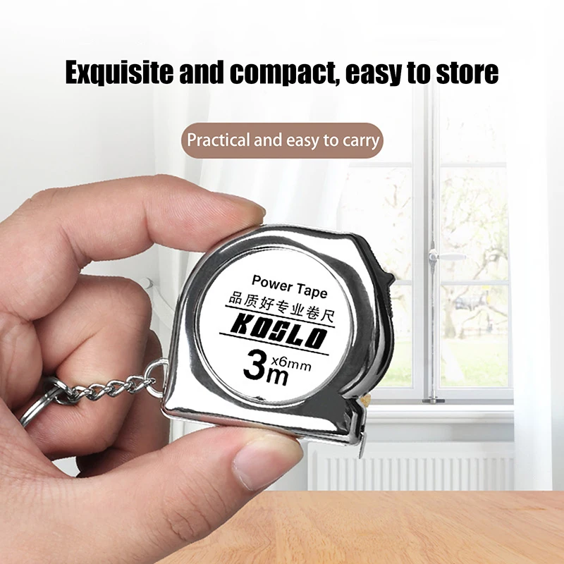 Mini cinta métrica portátil de 3M, cinta métrica pequeña delicada para el hogar, llavero retráctil, cinta métrica, Mini herramientas de medición