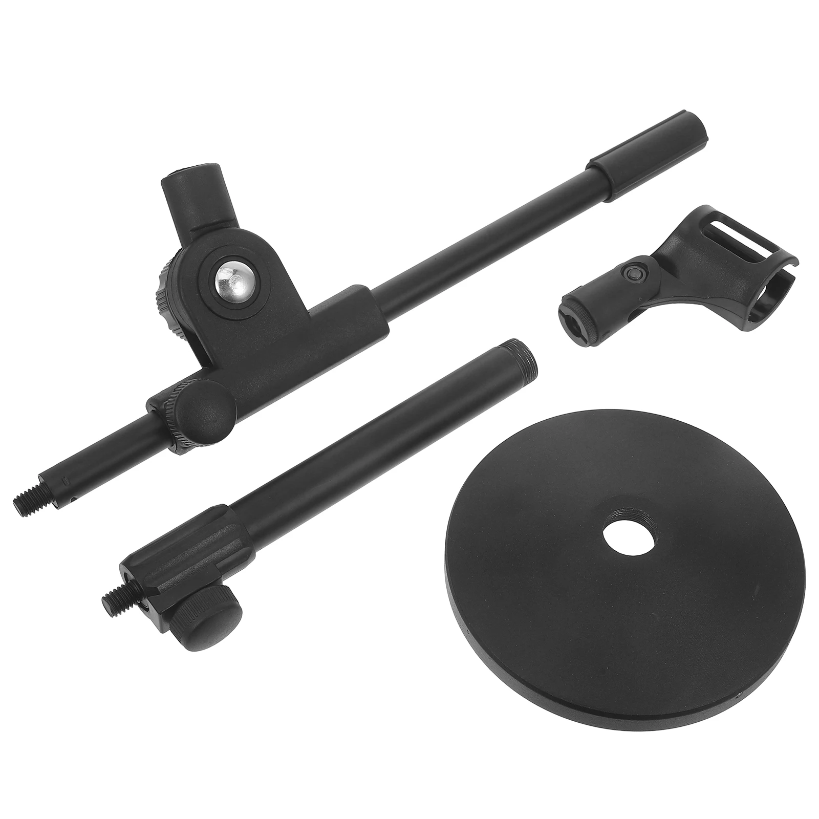 

Sturdy Desktop Microphone Stand with Sloped Arm Weighted Metal Base for Home Studios Microphone Support Mic Stand