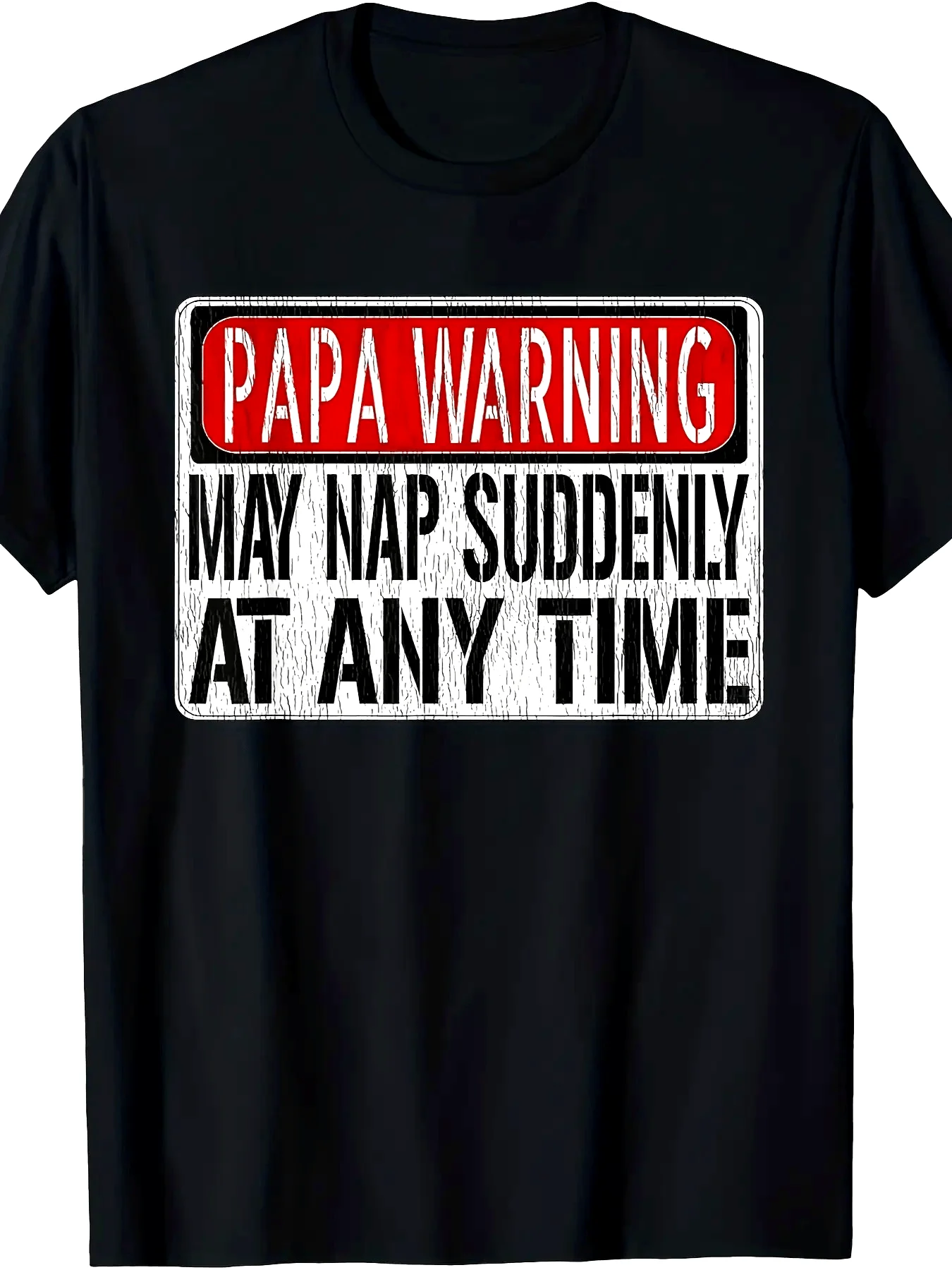 Vintage Funny PAPA WARNING Letter Graphic Men's and Women T Shirt Tee Oversize Trendy Casual Clothing Father's Day Birthday Gift
