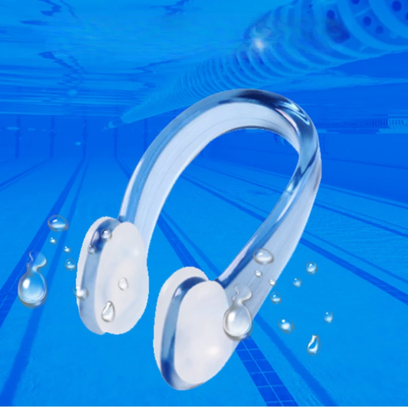 Pince-nez de natation anti-étouffement professionnel, particules de silicone confortables, anti-brûlure et anti-congestion nasale, 1PC