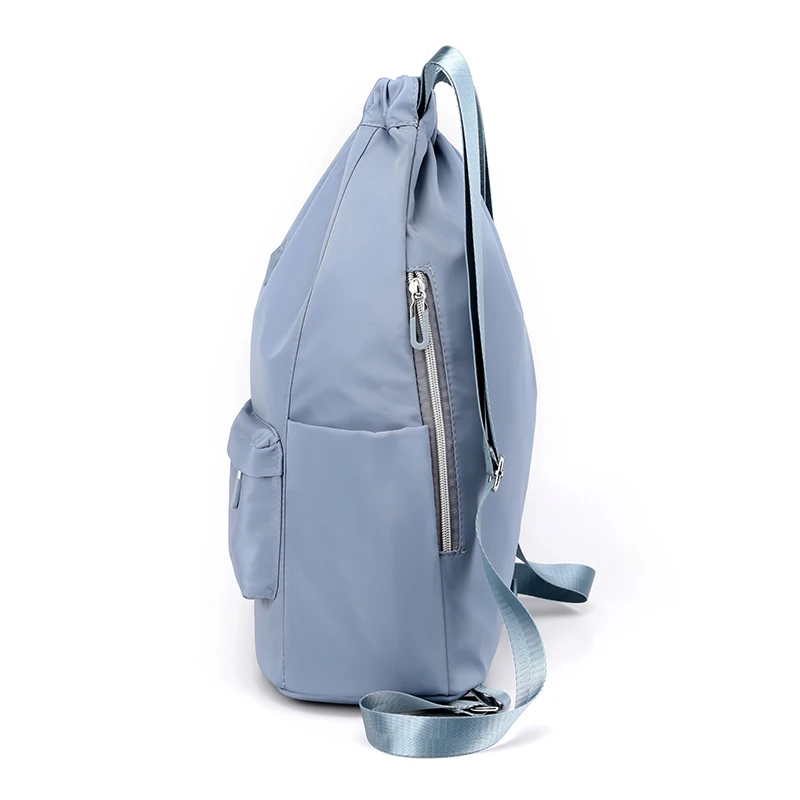 Fashion Drawstring Backpack For Women High Quality Durable Soft Fabric School Backpack Large Capacity Nylon Shopping Backpack