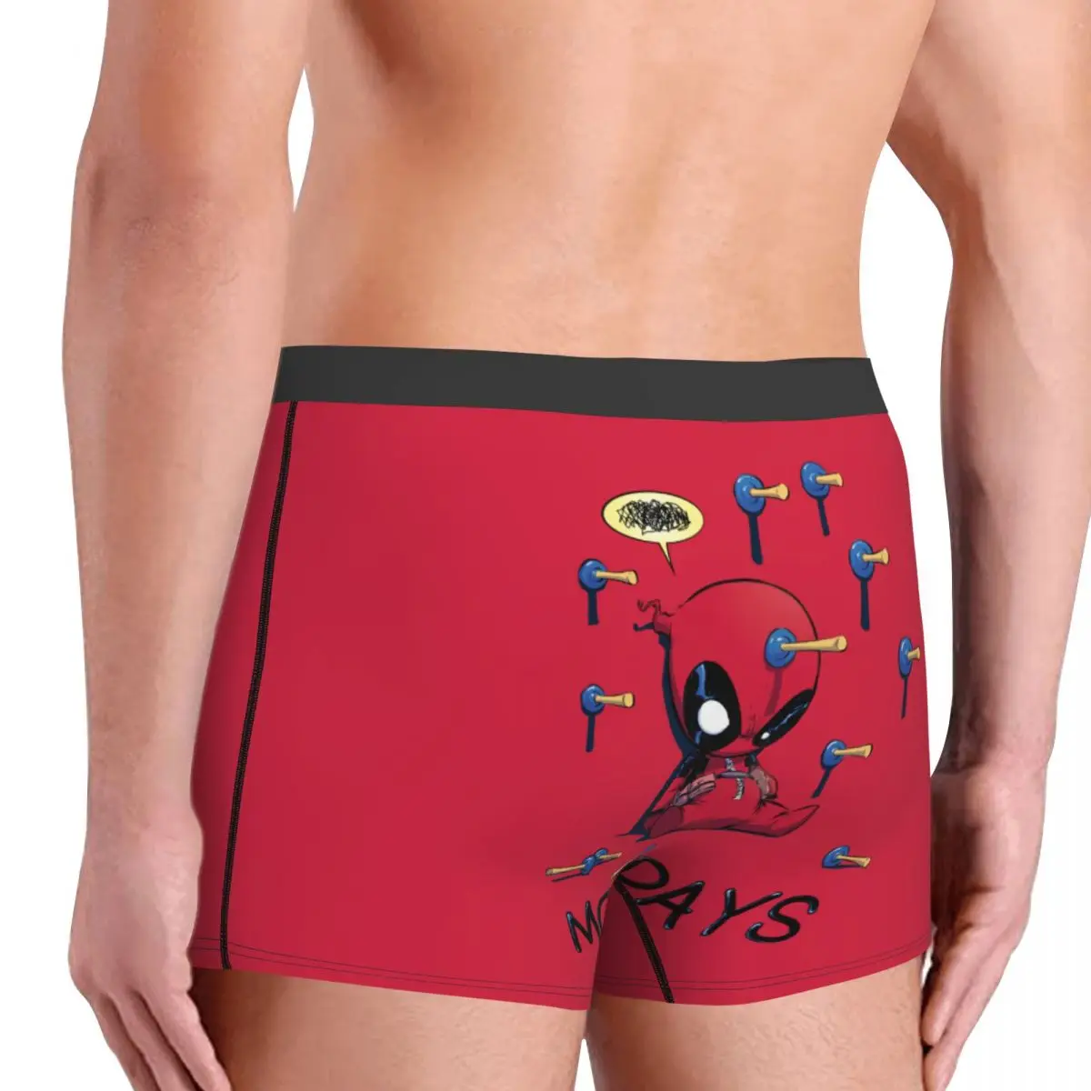 Custom Deadpool I Hate Mondays Underwear Male Printed Boxer Briefs Shorts Panties Breathable Underpants