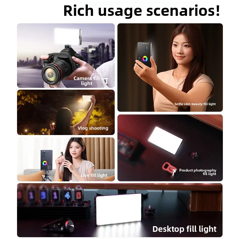 Mobile Phone Rgb Fill Light, Photography Led Fill Light, Portable Photography Video Mini Pocket Light,handheld Rgb Ambient Light