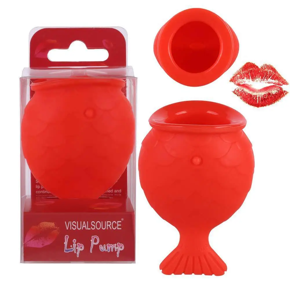 Silicone Lip Plumper Enhancer Tool para Mulheres, Natural, Pout, Boca, Lábios, Forma de Peixe, Gordo, Engrosse, Labium Tools, Sexy, Feminino