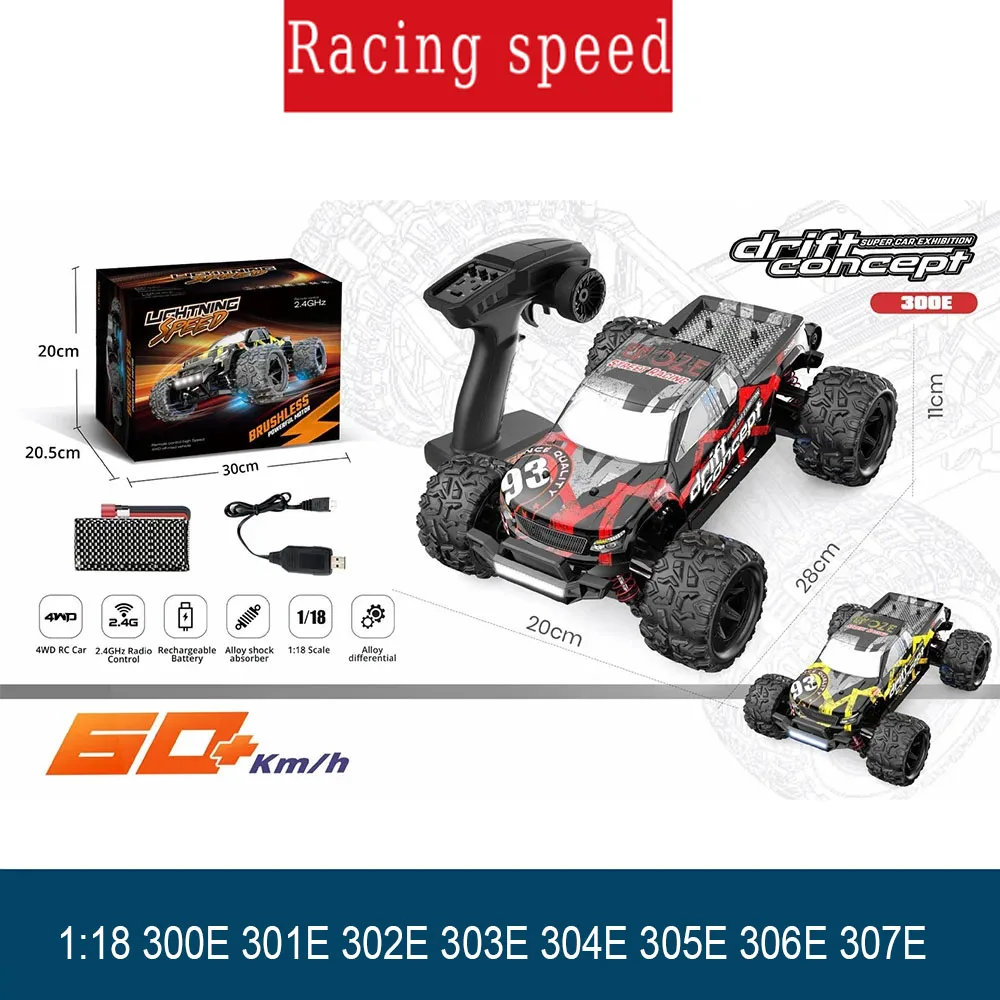 

1:18 Радиоуправляемый автомобиль 2,4G Радиоуправляемый багги Внедорожник Профессиональный гоночный 4WD Электрический высокоскоростной автомобиль с дистанционным управлением Дрифт Игрушки