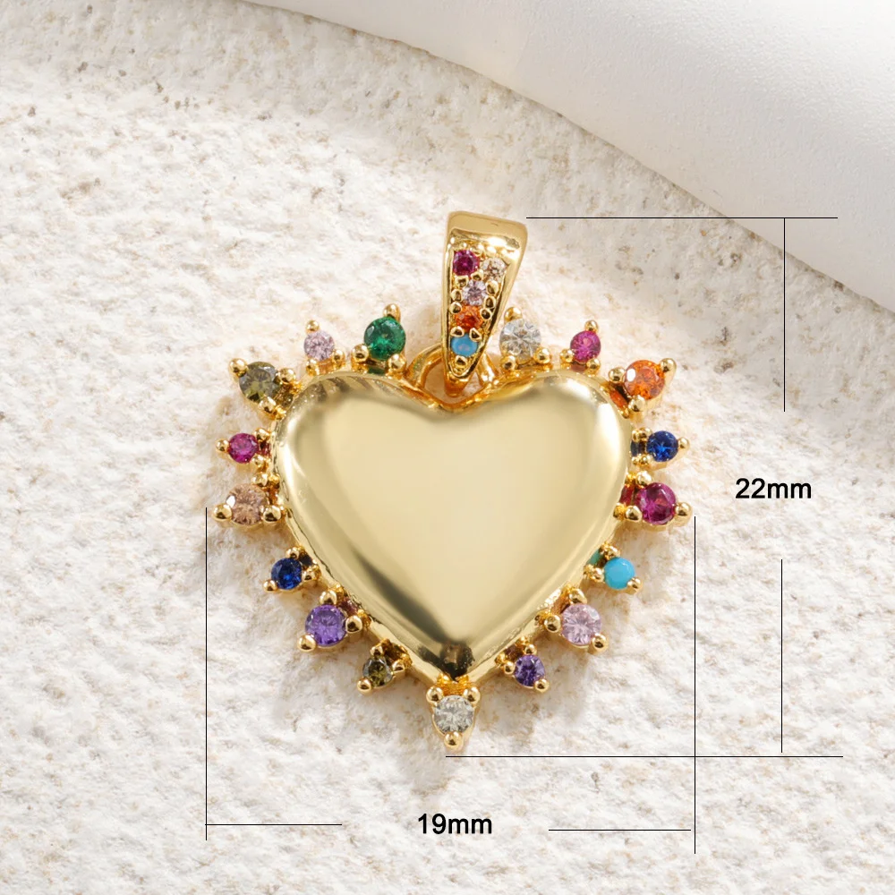 Diy Phone Charm Christmas Luxury Copper Gold-Plated Zircon Crown Heart Pendant Bag Charms Bracelet Necklace Jewelry Accessories