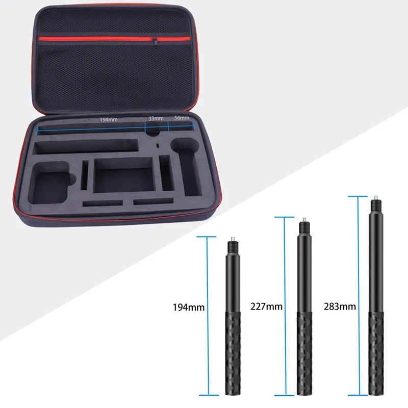 صندوق تخزين متعدد الوظائف مناسب لعصا السيلفي ، حقيبة كبيرة ، يمكن أن يحمل بطارية شاحن