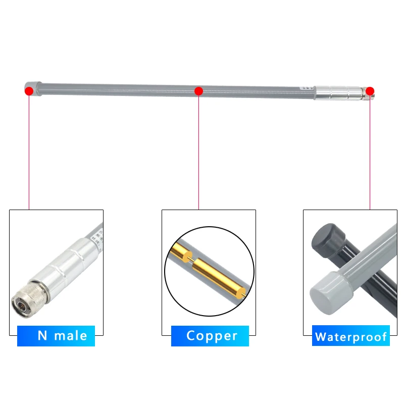 Lora-minero de helio de doble banda para exteriores, antena Omn de 60CM, 2,4G, 5,8G, IP67, impermeable, 8DBI, WiFi, fibra de vidrio, aérea