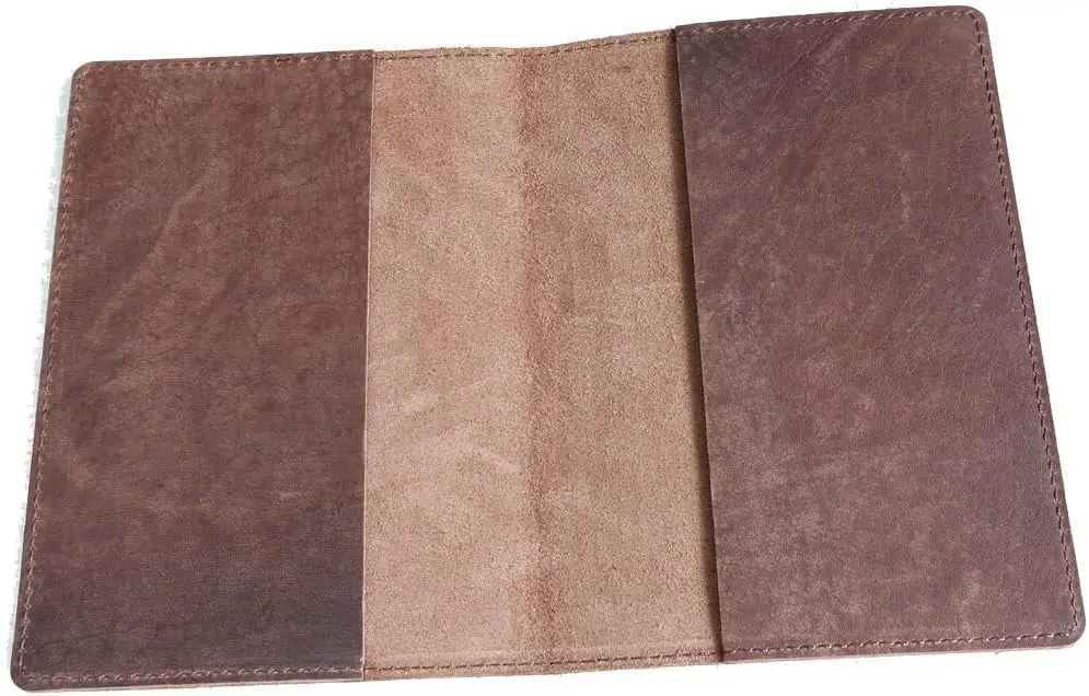 

Genuine Leather A5 Journal Cover, 6.7"x9", Bourbon Brown, Slim Design