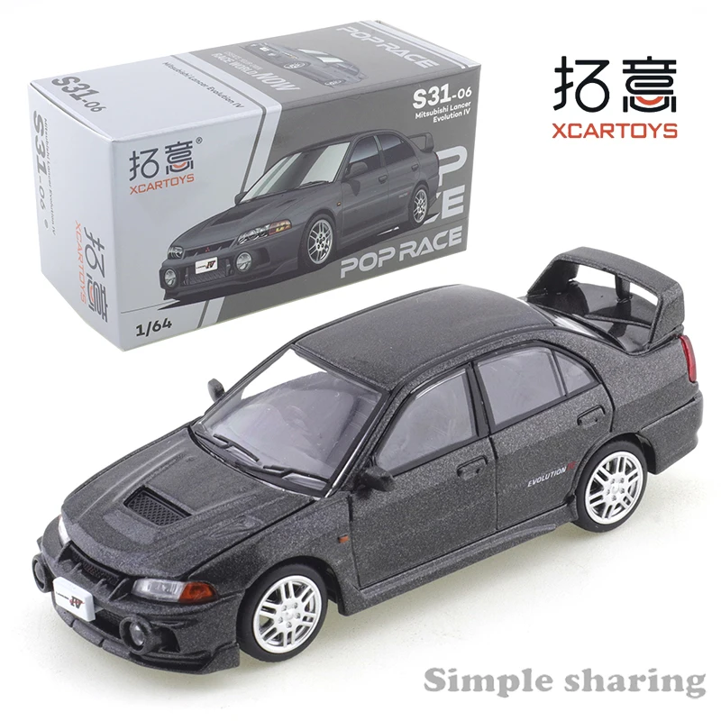 XCARTOYS Mitsubishi EVO Rally Championship Car Scale Model 1/64 Alloy Vehicle Figure Adult Decoration Item POPRACE