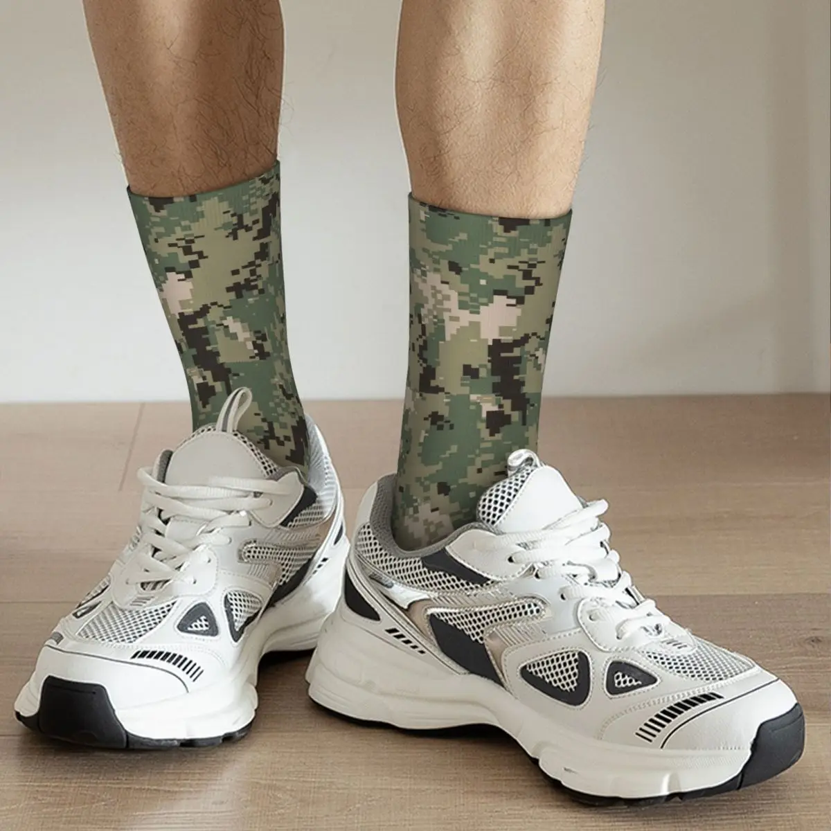 Winter Warm Harajuku Women Men Navy NWU Camo Socks Camouflage Non-slip Football Socks