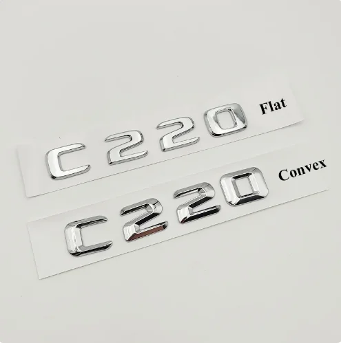 ABS 3D Chrome Car Letters Rear Trunk Badge Sticker BLUETEC C220 CDI Emblem Logo For Mercedes C220 W204 W205 W203 Accessories