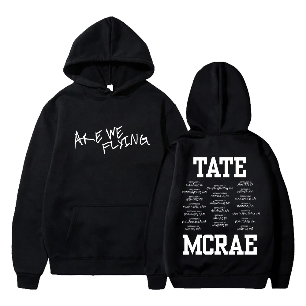 Tate McRae Are We Flying Tour Hoodie Women Men Hooded Sweatshirt Streetwear Oversized Long Sleeve Fashion Harajuku Pullover Tops