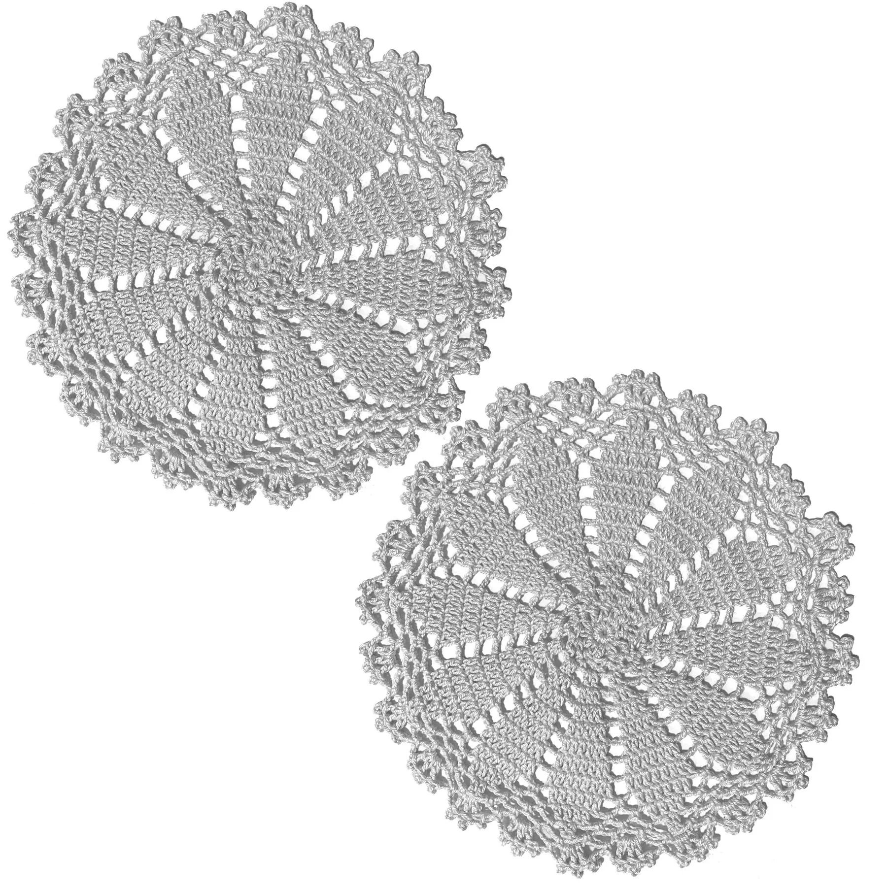 BomHCS   Doilies Handmade Round Crochet Lace Doilies Table Placemats Vase Pads Mats Doily2pcs