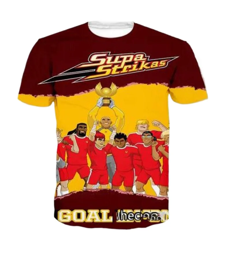 New Fashion Men/Women Supa Strikas 3D Print Short Sleeve T-Shirt Fashion T Shirt Sport Hip Hop Summer Tops T079