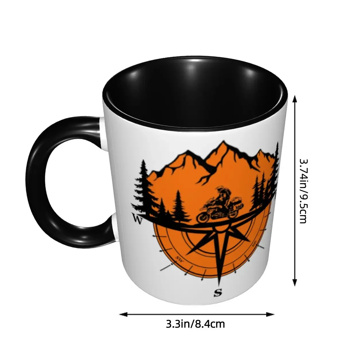 Mountain Adventure GS Motorbike Compass Explore Coffee Mugs DIY Personalized Ceramic Mug Cup Creative Gift