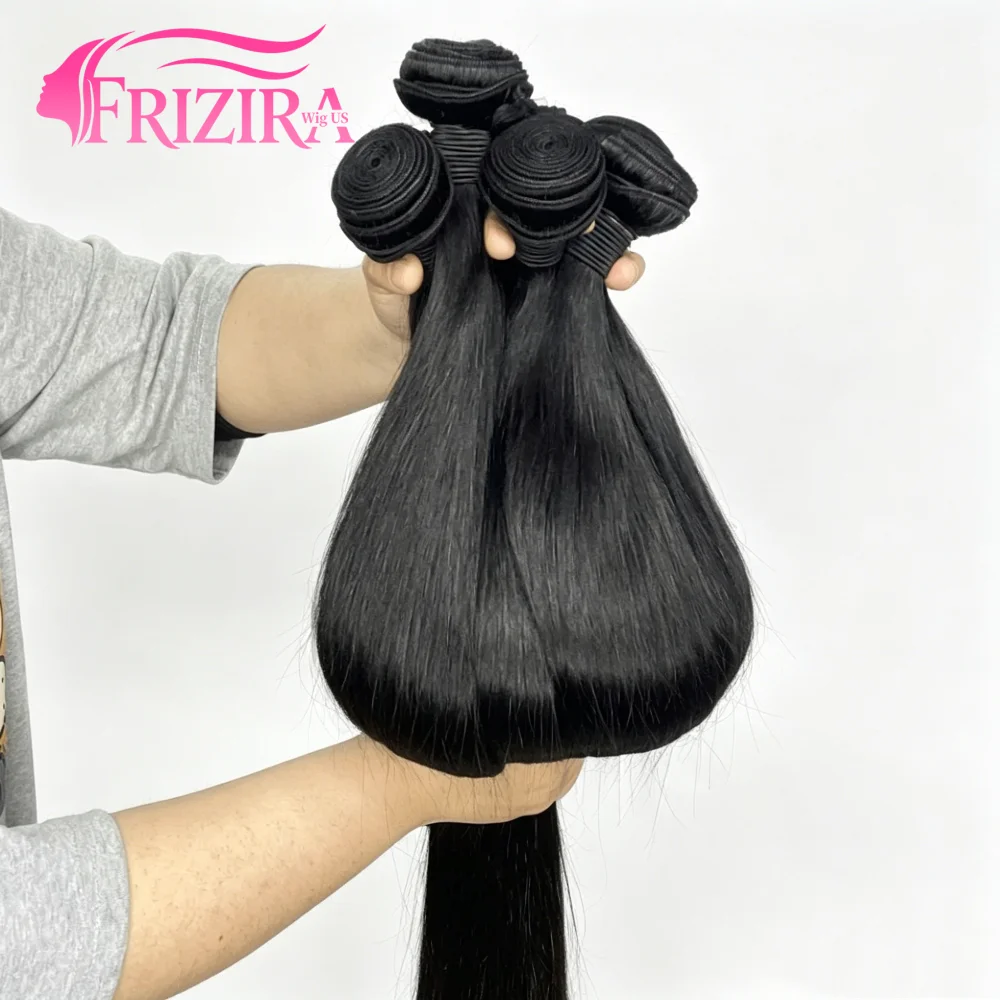 1-4 Paquetes de Cabello Humano 15A, Extensiones de Cabello Liso Negro de 8-32 Pulgadas, Cabello Virgen Brasileño sin Procesar, Extensiones de Cabello Natural para Mujer