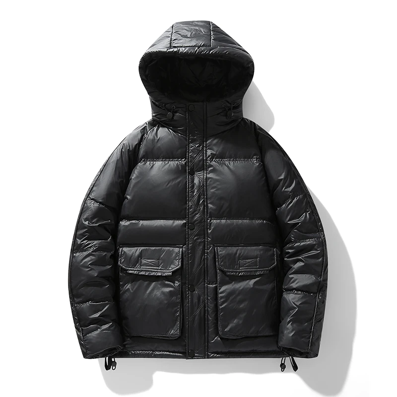 

Fashion Trend Hooded Hiking Down Jacket for Men Outdoor Quality Camping Outerwear Comfortable All-match Parkas 2024 Winter New