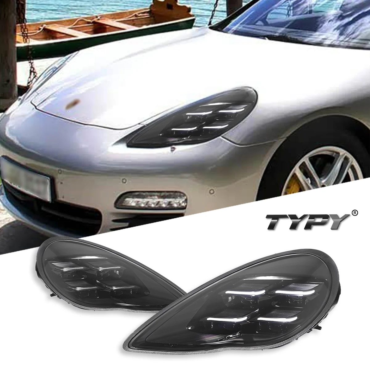 

TYPY Car For Porsche Panamera 2010-2013 Headlight Upgrade Modified to New DRL Dynamic Turn Signal LED Auto Accessories
