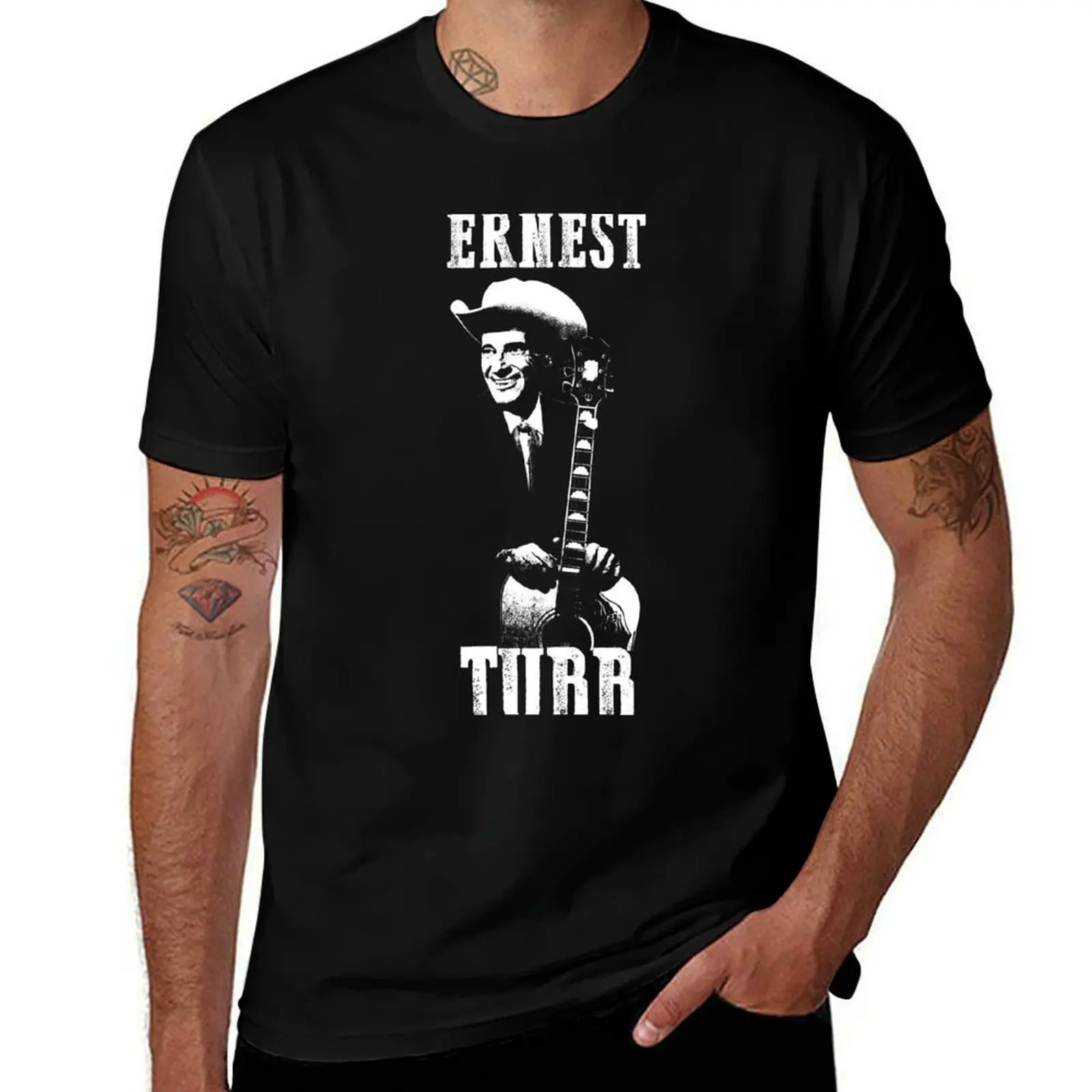 

Ernest Tubb - The White Stencil-1 T-Shirt t shirts for man slim fit t shirt man plain t shirt man luxury T-shirt