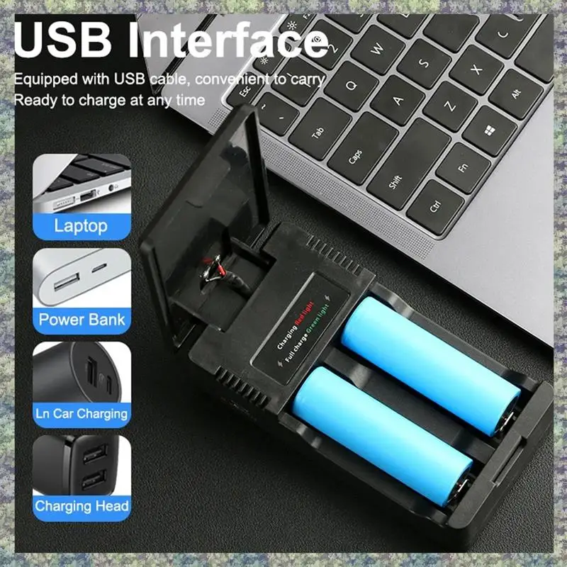 

WON 18650 Battery Charger Multi Munctional Solar Type C Intelligent Lithium Battery Holder For 18650 Battery Boxs