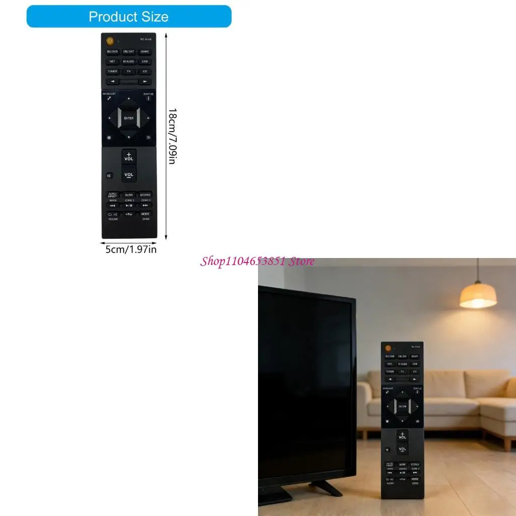 Remote Control For RC914R TX-NR6050‌ ‌TX-NR6100‌ Power Amplifier Auditory Receiver Models Remote Controller Replacement 