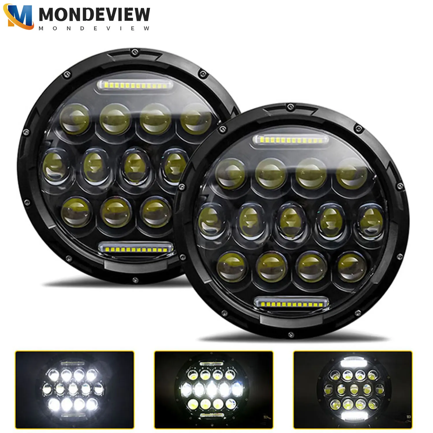 

MONDEVIEW 7-inch H4 thirteen light Wrangler 6000K 2000W 200000LM headlights off-road motorcycle driving lights