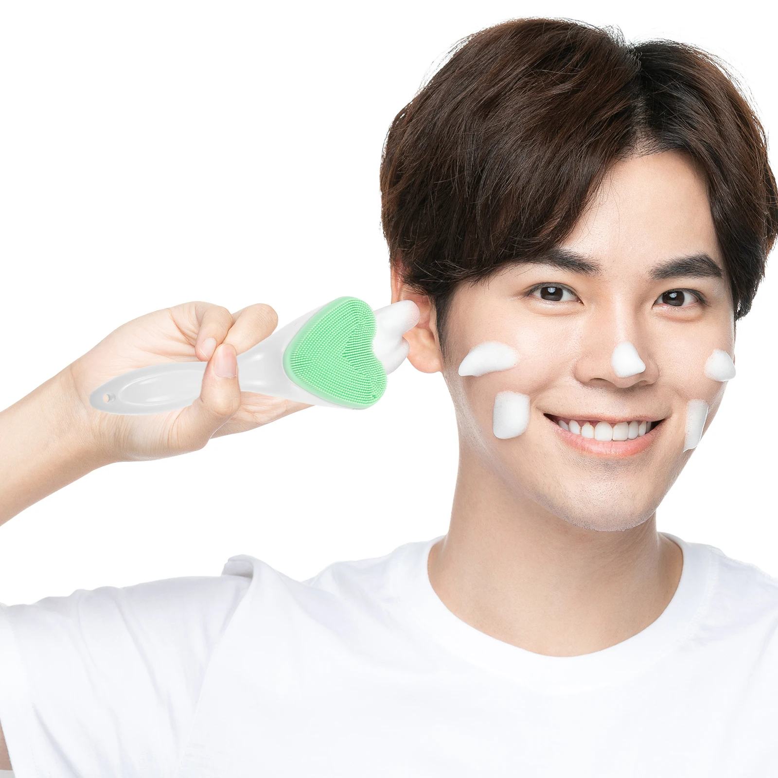 

Lightweight Portable Silicone Facial Cleansing Brush Manual Face Scrubber Exfoliating Brush for Travel and Home Use