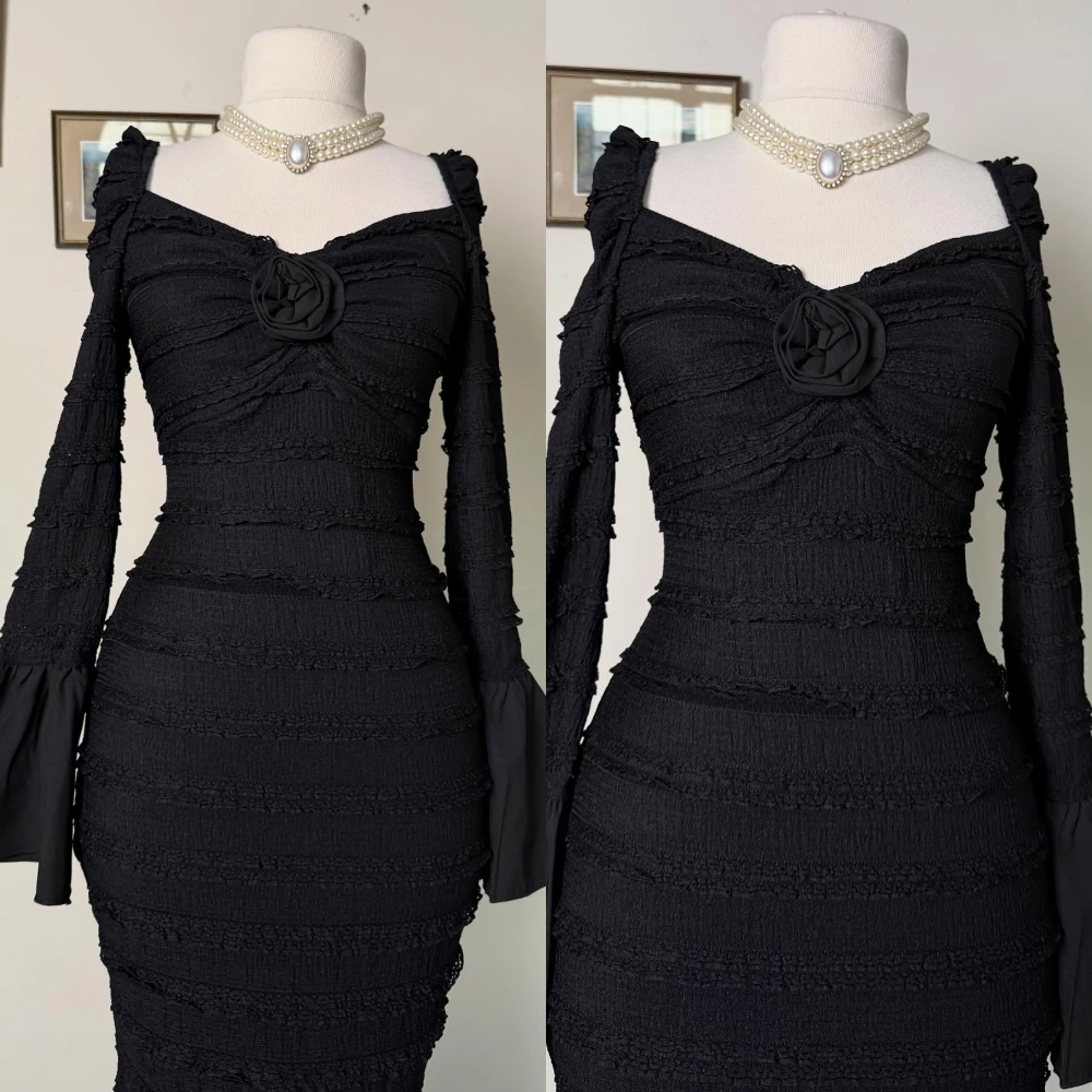 فستان سهرة أنيق مخصص بحورية البحر بياقة مربعة كلاسيكي رقيق للمشاهير فستان حفلات عالي الجودة