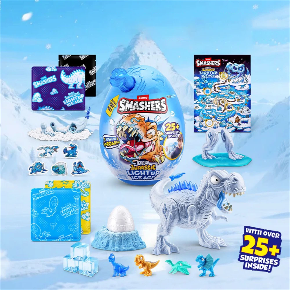 ZURU Smashers Glacier dinosaure évasion garçon assembler dinosaure jouet Surprise déballage cadeau d'anniversaire tyrannosaure Rex ptérosaure
