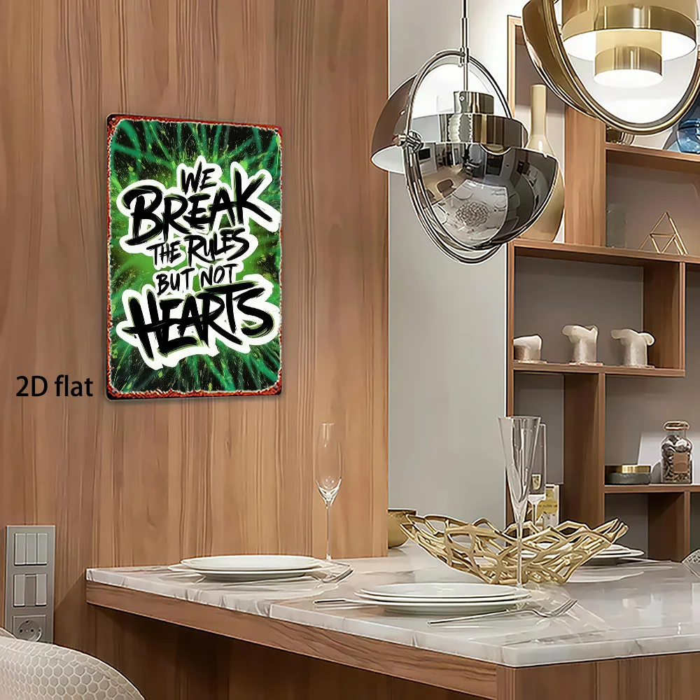 2D Flat,Metal Sign, 