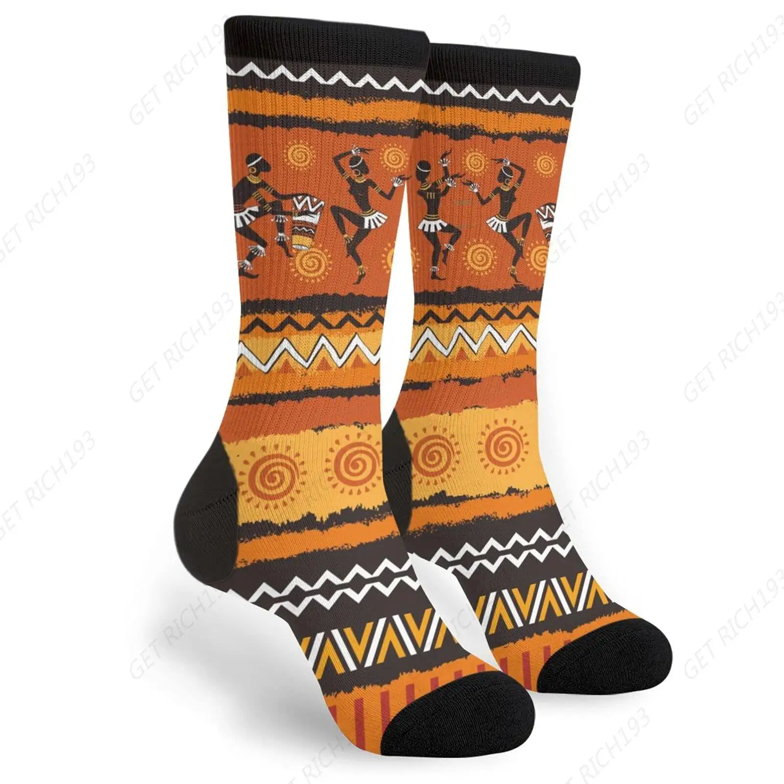 Ethnic Decoration African Indigenous People Dancing Novelty And Interesting Socks For Men And Women