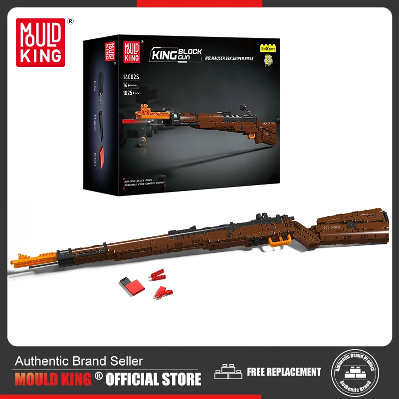 

Mold King 14002, блок-пистолет, игрушки MOC 98K, снайперская винтовка, набор строительных блоков, сборка, модель кирпичного пистолета, детский рождественский подарок
