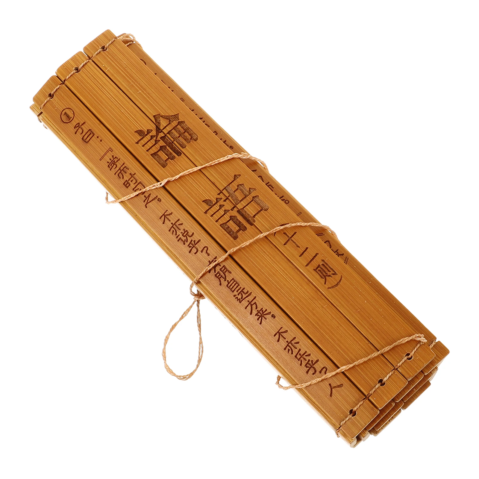 

The Analects of Confucius Bamboo Book Desktop Decoration Retro Bamboo Craft Ornament for Home Office Vintage Aesthetic
