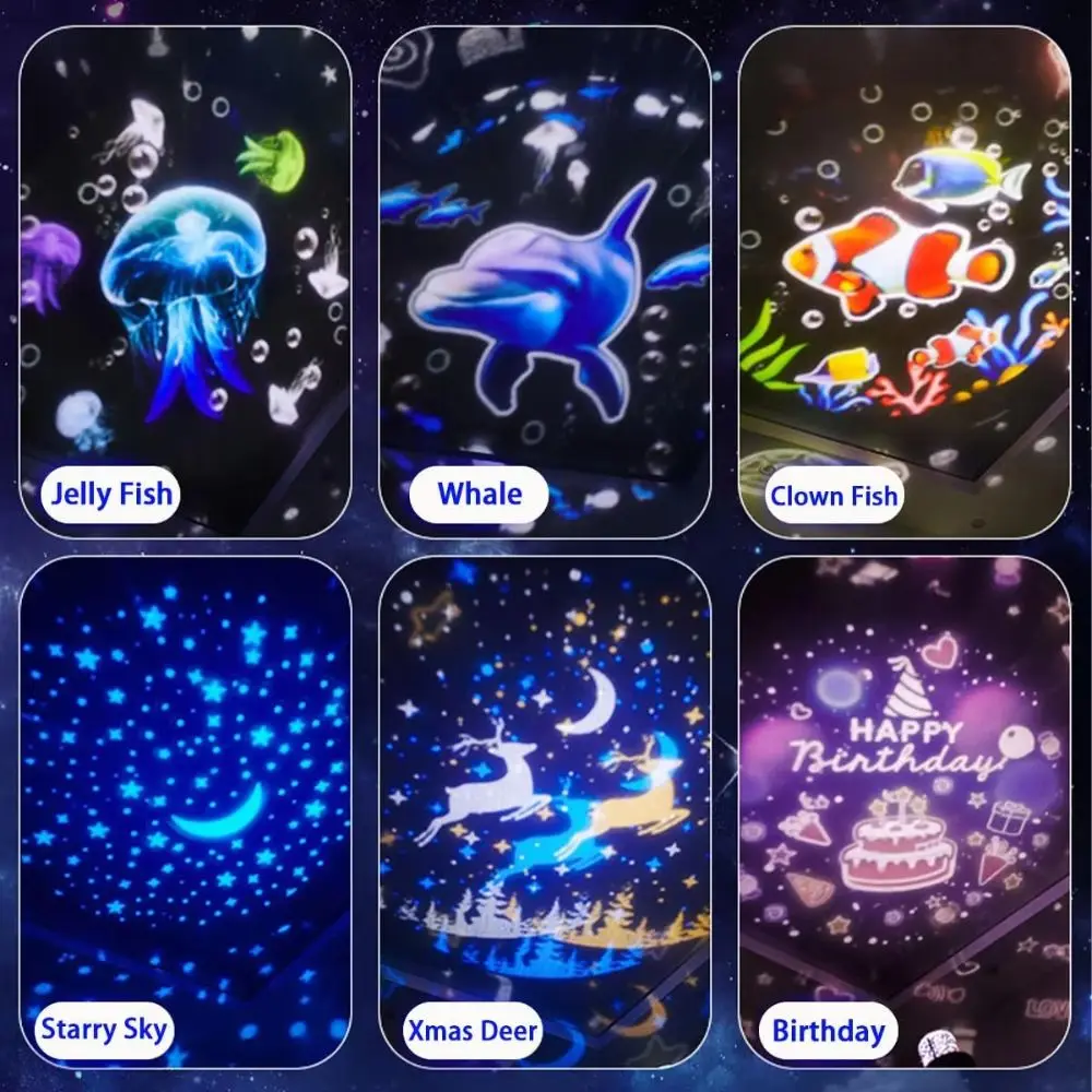 Soft Lighting Star Projector Lamp Delicate Appearance Dreamy Starry Sky Ocean Water Ripple Projector Warm Ambient