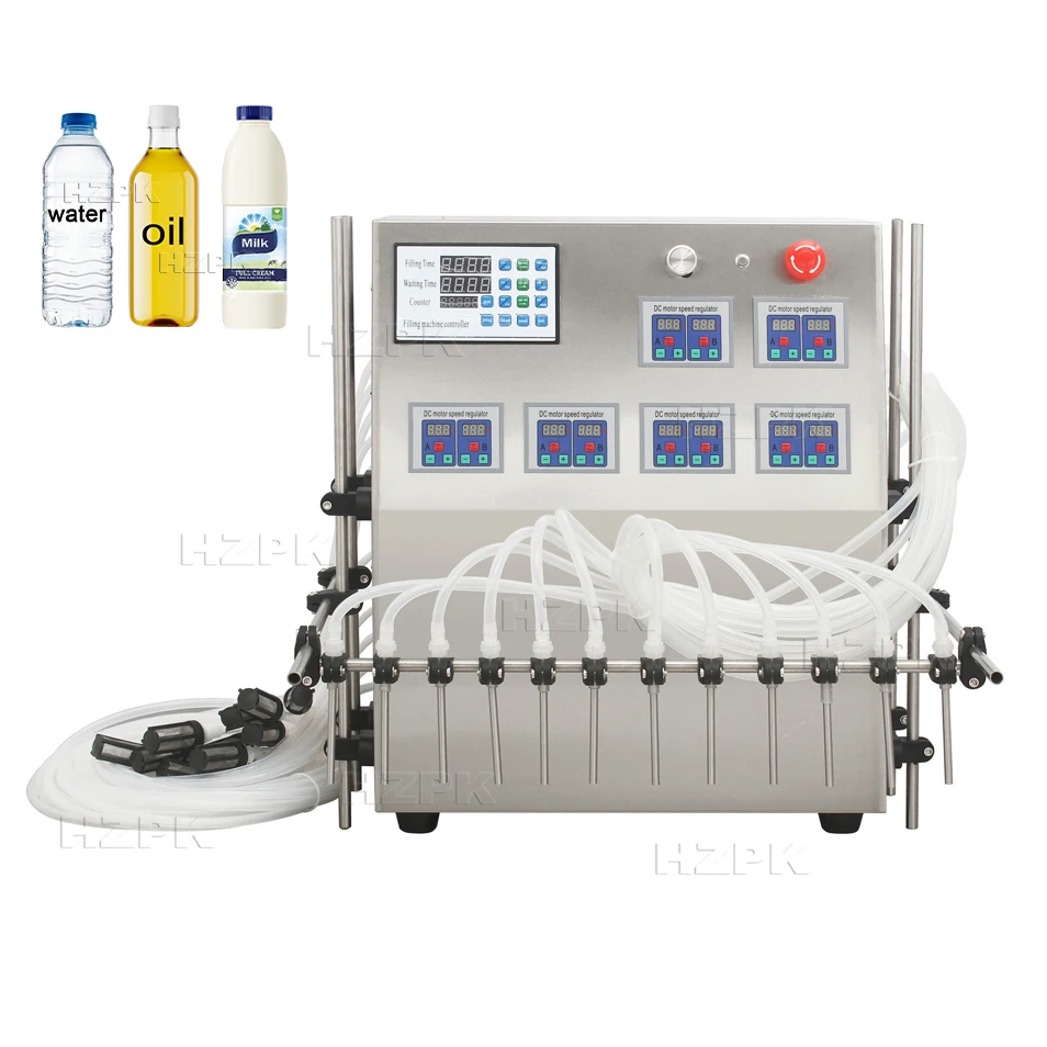 Semi Automatic Diaphragm Numerical Control 12 Head Liquid Filling Machine