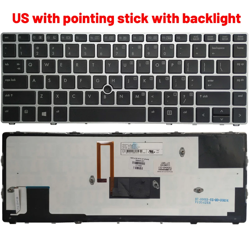 Imagem -02 - Teclado para Notebook hp Elitebook Folio Eua Novo 9470 9470m 9480m 9480m