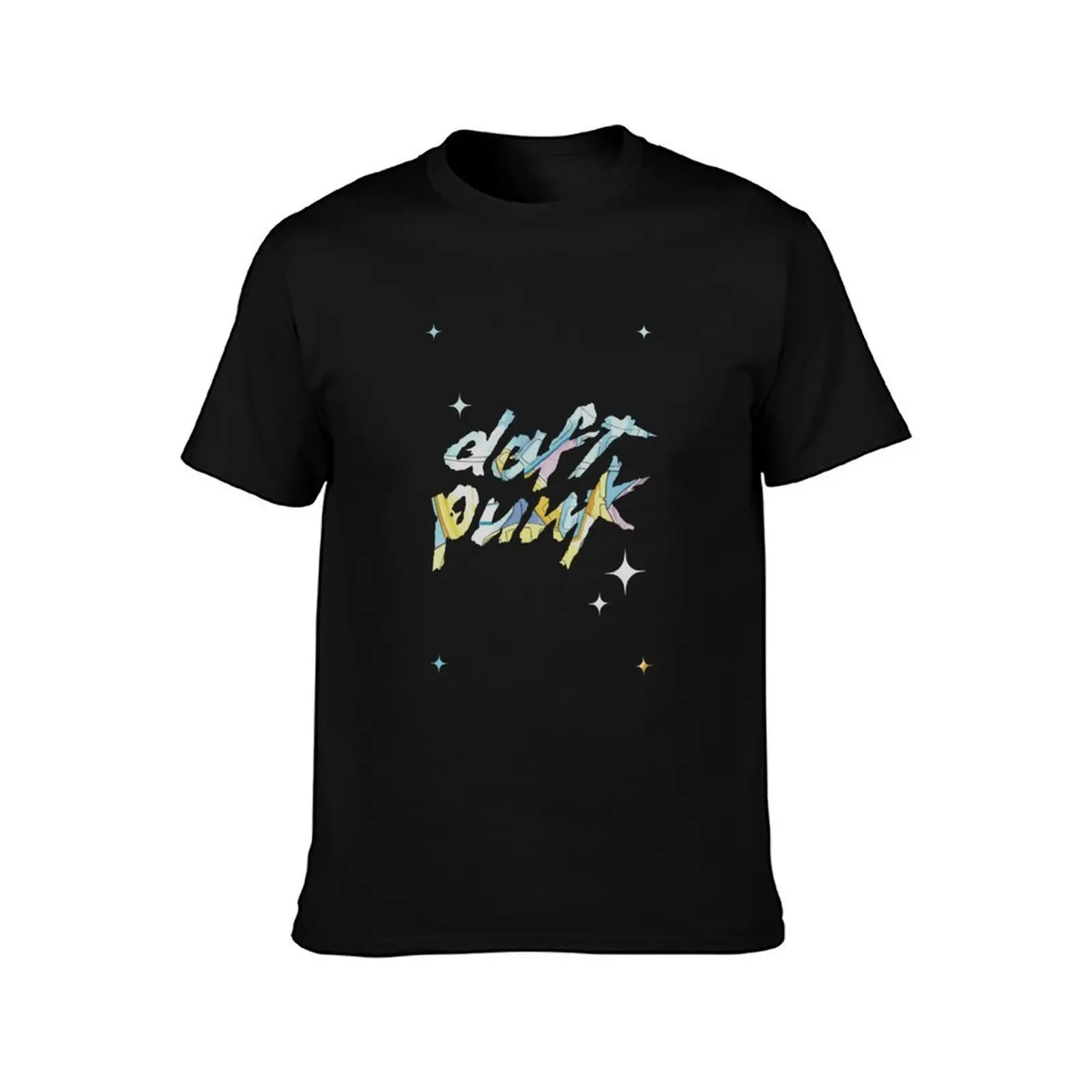 Triangle hands Daft Punk T-Shirt, Summer Casual Cotton Tee, Oversized Streetwear Tops, Vintage Graphic Print, Unisex Men Women
