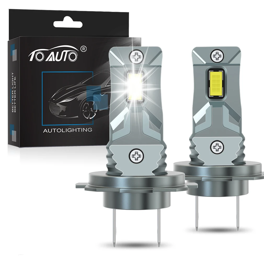 

2Pcs H7 H4 Car LED Headlights 20000LM 80W H1 H11 LED Auto Fog Lamps High Low Beam Wireless Plug and Play LED Bulbs 6500K 12V