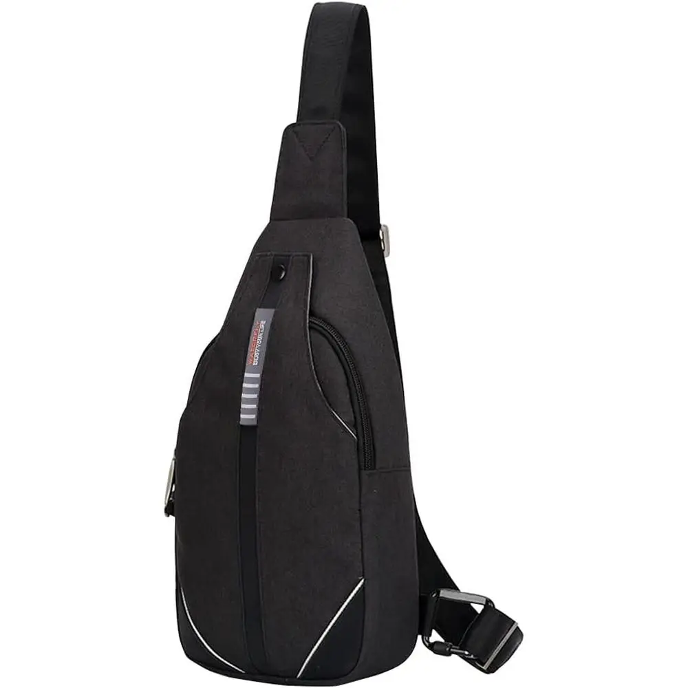 

Compact Lightweight Sling Backpack for Unisex Use - Ideal for Travel, Hiking, and Everyday Wear (Black)
