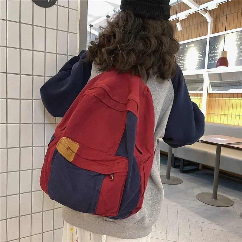 Fashion Women Men Backpack Canvas Kawaii Girl Travel Book Bags Lady Casual Backpacks Cute Travel Backpack Schoolbag