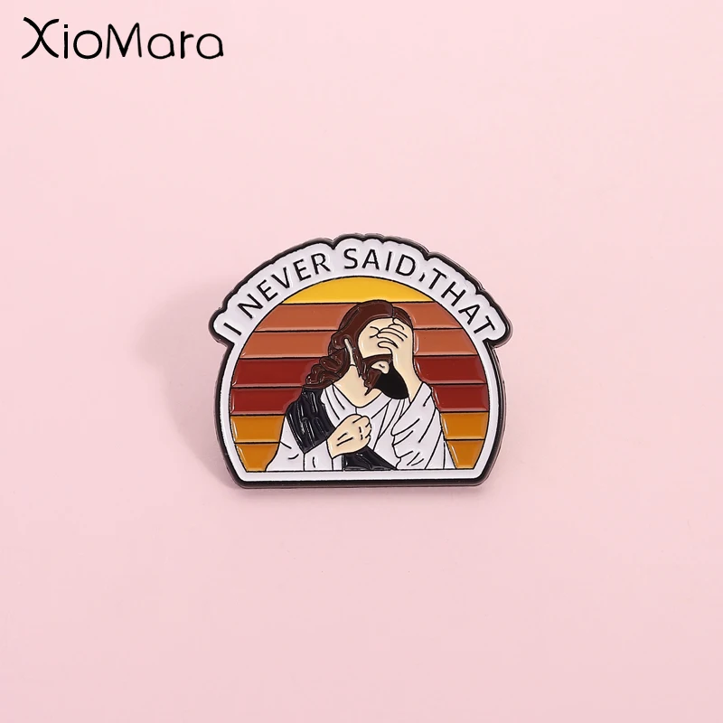 Religious Pranks Enamel Pin Humor Jesus 