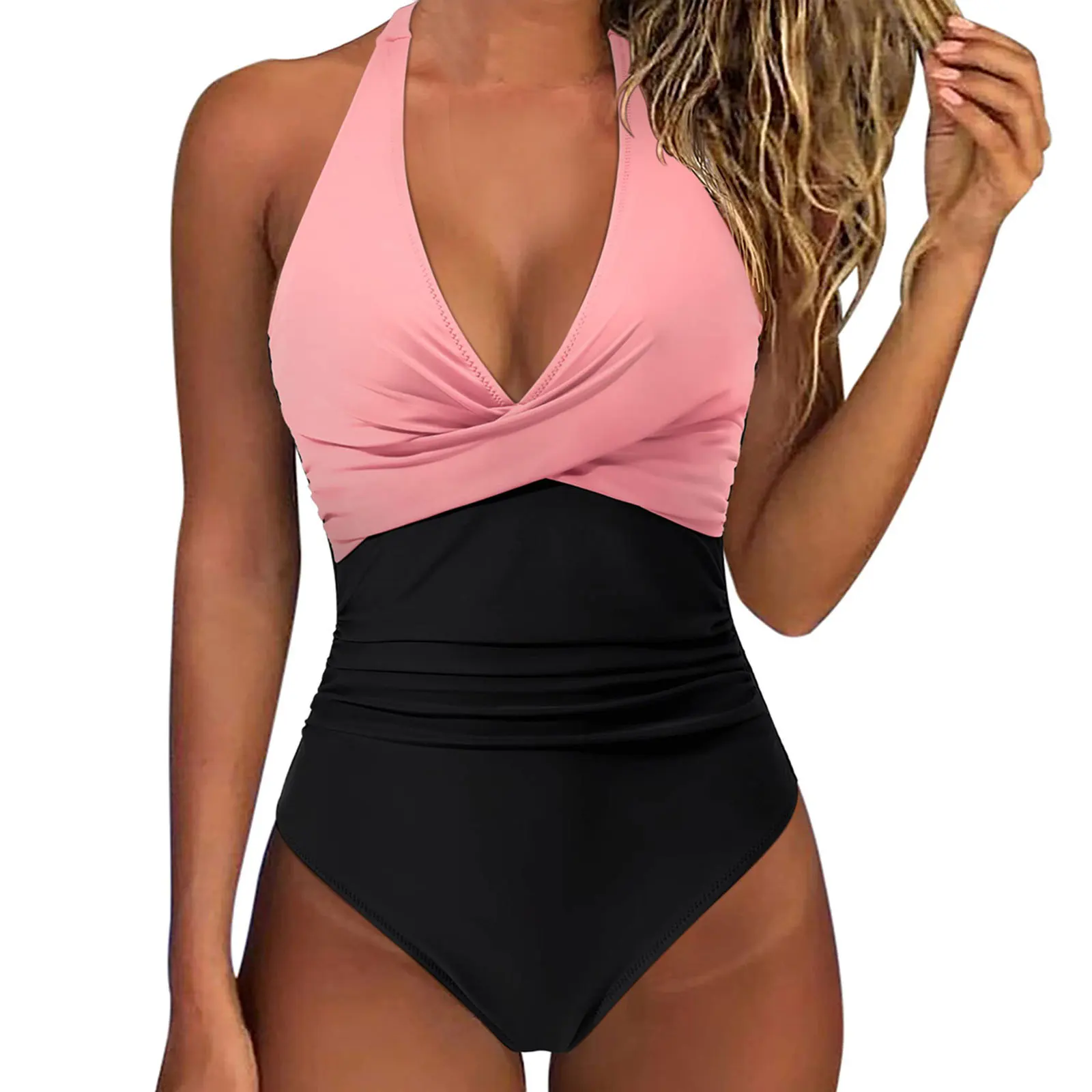 Sexy One Piece Bikini Set Bodysuit 2026 Women's Floral One-Piece Swimsuit Crisscross Back Ties Multi-Color Sexy Cutout Monokini