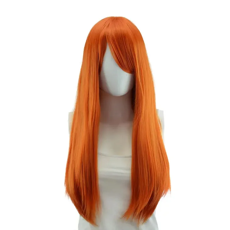 

Cosplay Nyx Autumn Orange Long Straight Wig 28 Inches Long Straight wigs for Women Universal Cartoon Cosplay Wig